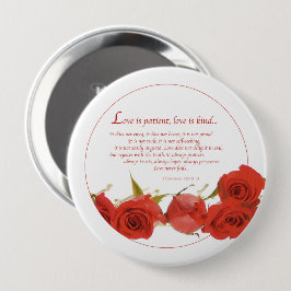 Liebe ist Rote Rose von Patienten Button