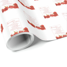 Liebe ist Rote Rose von Patienten Geschenkpapier