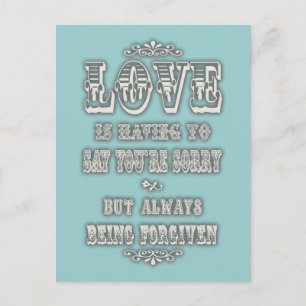 Liebe ist sagen postkarte