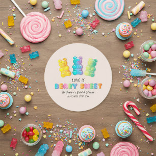Liebe ist sehr süße Candyland-Brautparty Runder Pappuntersetzer