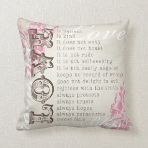 Liebe ist Shabby Chic Kissen