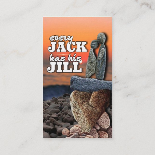 Liebe ist sicher: Jeder Jack hat seinen Jill Visitenkarte (Rückseite)