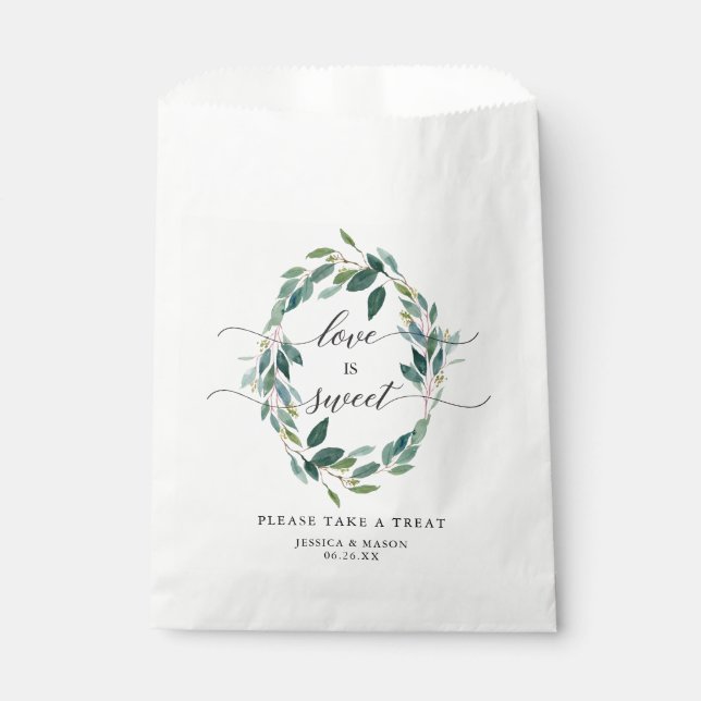 Liebe ist süß Bitte nehmen Sie eine Leckerei Geschenktütchen (Vorderseite)