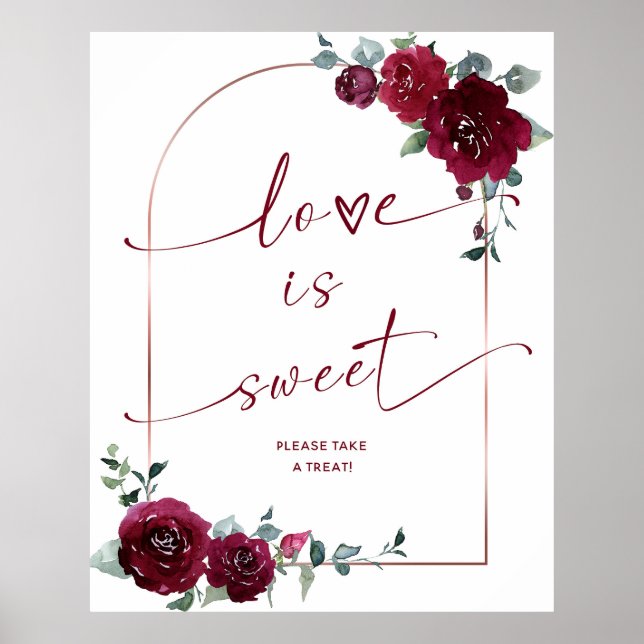 Liebe ist süß Bitte nehmen Sie eine Leckerei Unter Poster (Vorne)