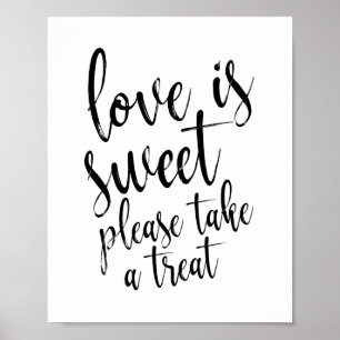 Liebe ist süß, bitte nimm ein Geschenk Rustikales  Poster