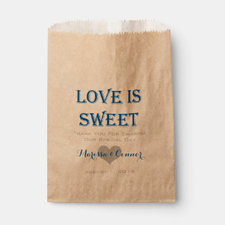 Liebe ist süß-blau und graue Hochzeitstaschen Geschenktütchen