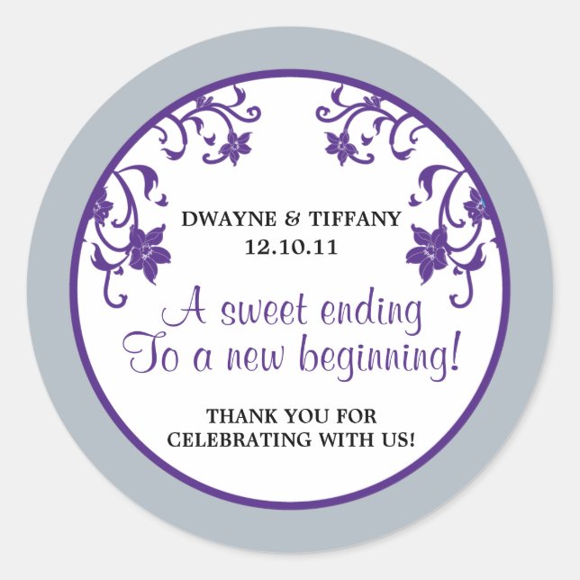 Liebe ist süß - Blume Runder Aufkleber (Vorderseite)