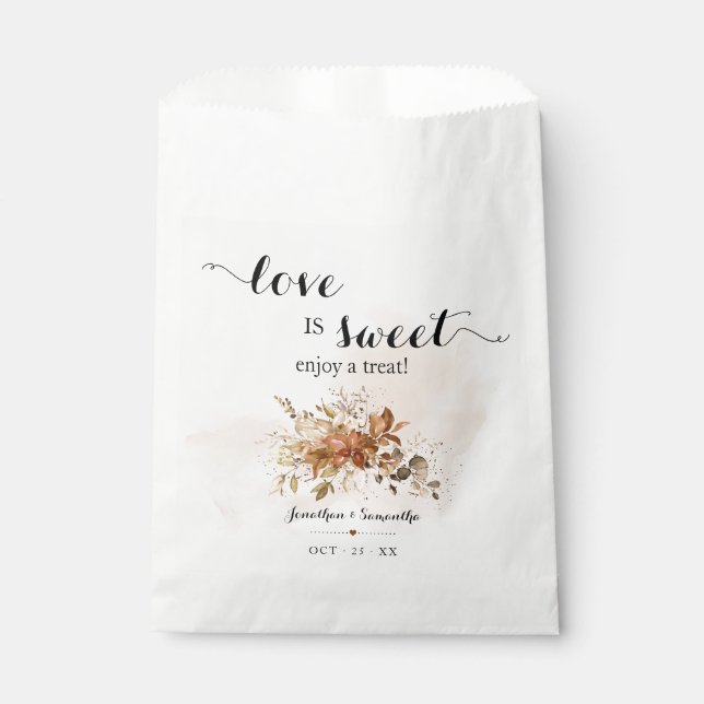 Liebe ist süß Genießen Sie eine Leckerei Fall Euka Geschenktütchen (Vorderseite)