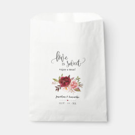 Liebe ist süß genießen Sie eine Leckerei Marsala B Geschenktütchen