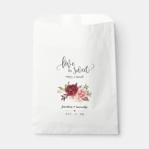 Liebe ist süß genießen Sie eine Leckerei Marsala B Geschenktütchen