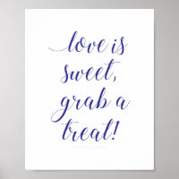 Liebe ist süß Grab eine Leckerei Navy Blue Candy B