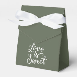 Liebe ist süß in Monstera und weiß farbig Hochzeit Geschenkschachtel