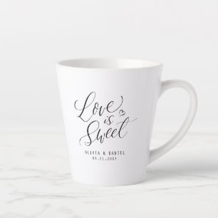 "Liebe ist süß", moderne kalligraphische Gastges Milchtasse