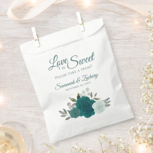 Liebe ist süß Nehmen Sie eine Leckerei Aquamarine Geschenktütchen