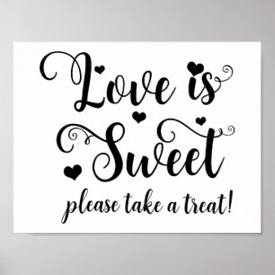 Liebe ist süß, nimm einen Leckerbissen Hochzeitsti Poster