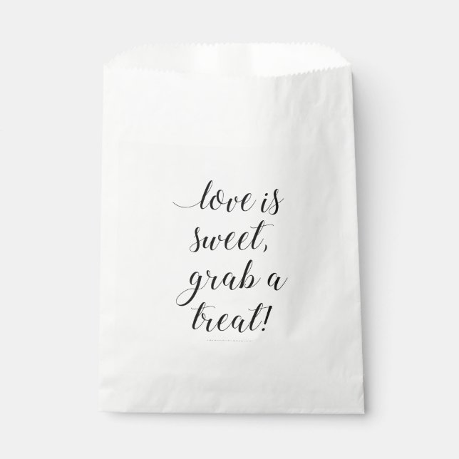 Liebe ist süß packen eine Leckerei Gastgeschenk Ho Geschenktütchen (Vorderseite)