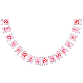 Liebe ist süß! Pink Bridal Polterabend Wimpelkette