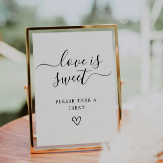 Liebe ist süß signierbar, Minimalistische Hochzeit Einladung