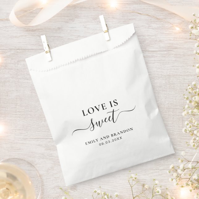 Liebe ist süß und elegant moderne Hochzeit Geschenktütchen (Ausgeschnitten)