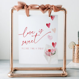Liebe ist süß Valentinstag Herzen Brautparty Sockelschild
