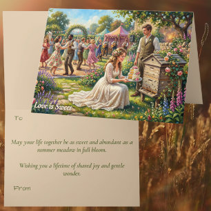 Liebe ist süße Biene Hochzeit britische Folklore N Karte