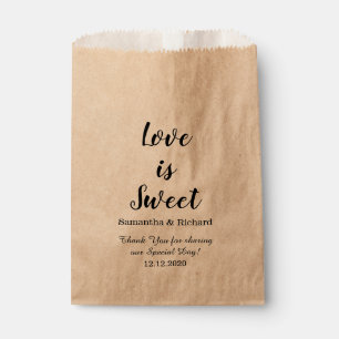 Liebe ist süße Bonbons Hochzeit Danke Geschenktütchen
