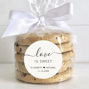 Liebe ist süße Creme Hochzeitsgeschenk Runder Aufkleber