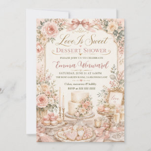 Liebe ist süße Dessert Dusche Einladung