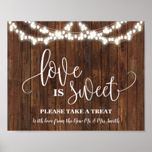 Liebe ist süße Dessert-Tisch-Signatur westliche Ho Poster