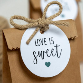Liebe ist süße Geschenketiketten, graue Aquamarine Geschenkanhänger