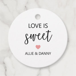 Liebe ist süße Geschenketiketten, rosa Hochzeit od Geschenkanhänger