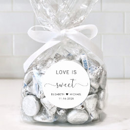 Liebe ist süße Hochzeit Danke Runder Aufkleber