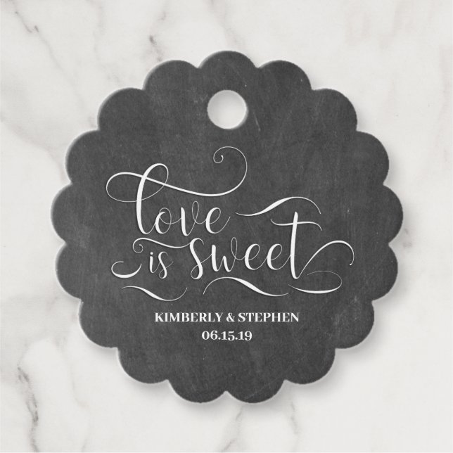 Liebe ist süße Hochzeit Geschenkanhänger (Vorderseite)