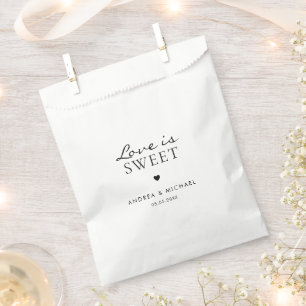 Liebe ist süße Hochzeit Leckerei Snack Keks Süßigk Geschenktütchen
