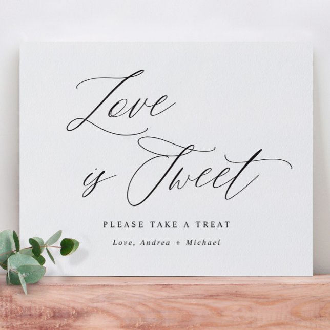 Liebe ist süße Hochzeitssignatur Elegante Kalligra Poster (Von Creator hochgeladen)