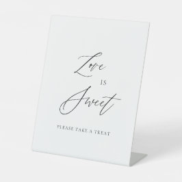 Liebe ist süße Hochzeitstafel | Dessert-Tischplatt Sockelschild