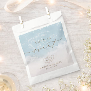 Liebe ist süße moderne Schrift Strand Sand Herzen Geschenktütchen