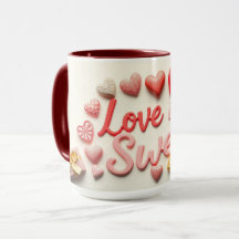 Liebe ist süße Schokolade Valentinsherz