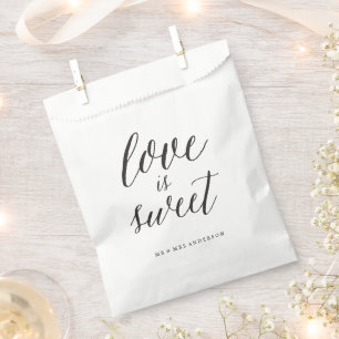 Liebe ist süße Schrift Chic Kalligrafie Name Hochz Geschenktütchen
