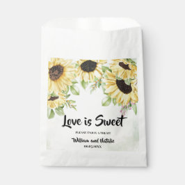 Liebe ist süße Sonnenblumen Hochzeit Leckerei Geschenktütchen