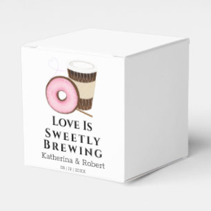 Liebe ist süßer Kaffee und Donut   Hochzeit Geschenkschachtel