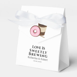 Liebe ist süßer Kaffee und Donut   Hochzeit Geschenkschachtel