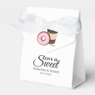 Liebe ist süßer Kaffee und Donut   Hochzeit Geschenkschachtel