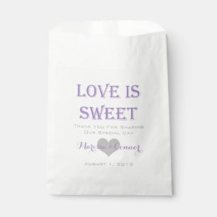 Liebe ist süßer Lavendel und graue Hochzeitstasche Geschenktütchen