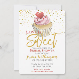 Liebe ist süßes Brautparty Einladung