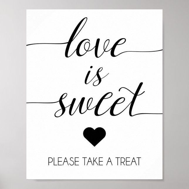 Liebe ist süßes Hochzeitszeichen | LECKEREI Poster (Vorne)