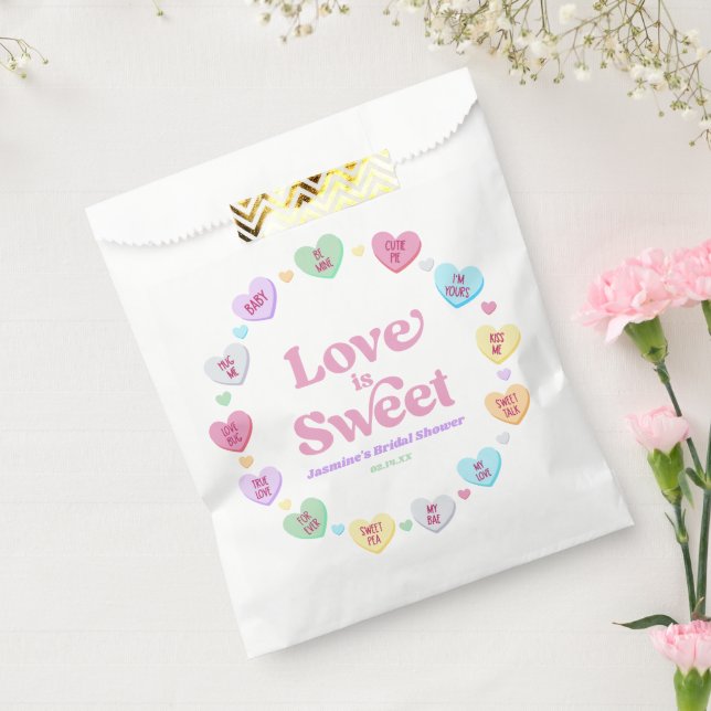 Liebe ist süßes Valentinstag Süßigkeiten Brautpart Geschenktütchen (Versiegelt)