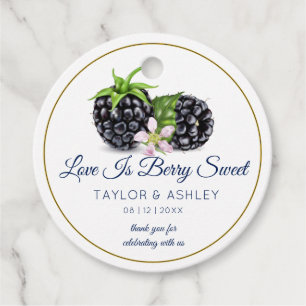 Liebe ist Sweet BlackBerry Fruit   Hochzeit Geschenkanhänger