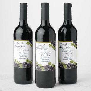 Liebe ist Sweet BlackBerry Fruit Weinetikett
