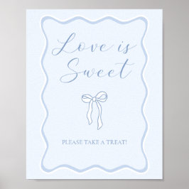 Liebe ist Sweet Blue Tying the Knot Bevorzugung Poster